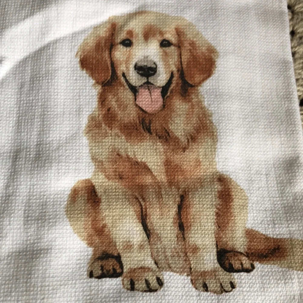 PAWSITIVE VIBES Kitchen Towel Set - Golden Retriever